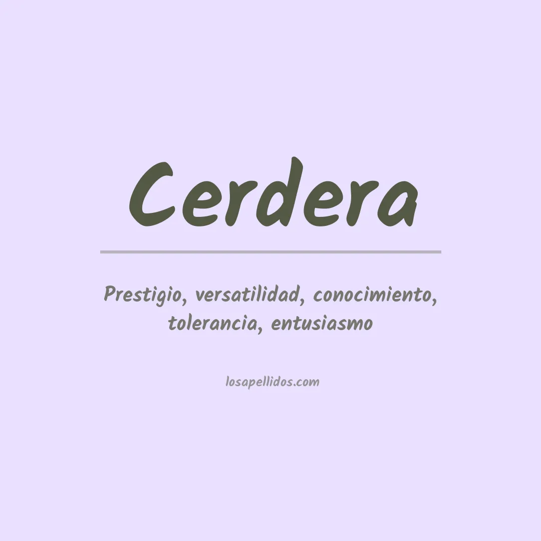 Apellido Cerdera