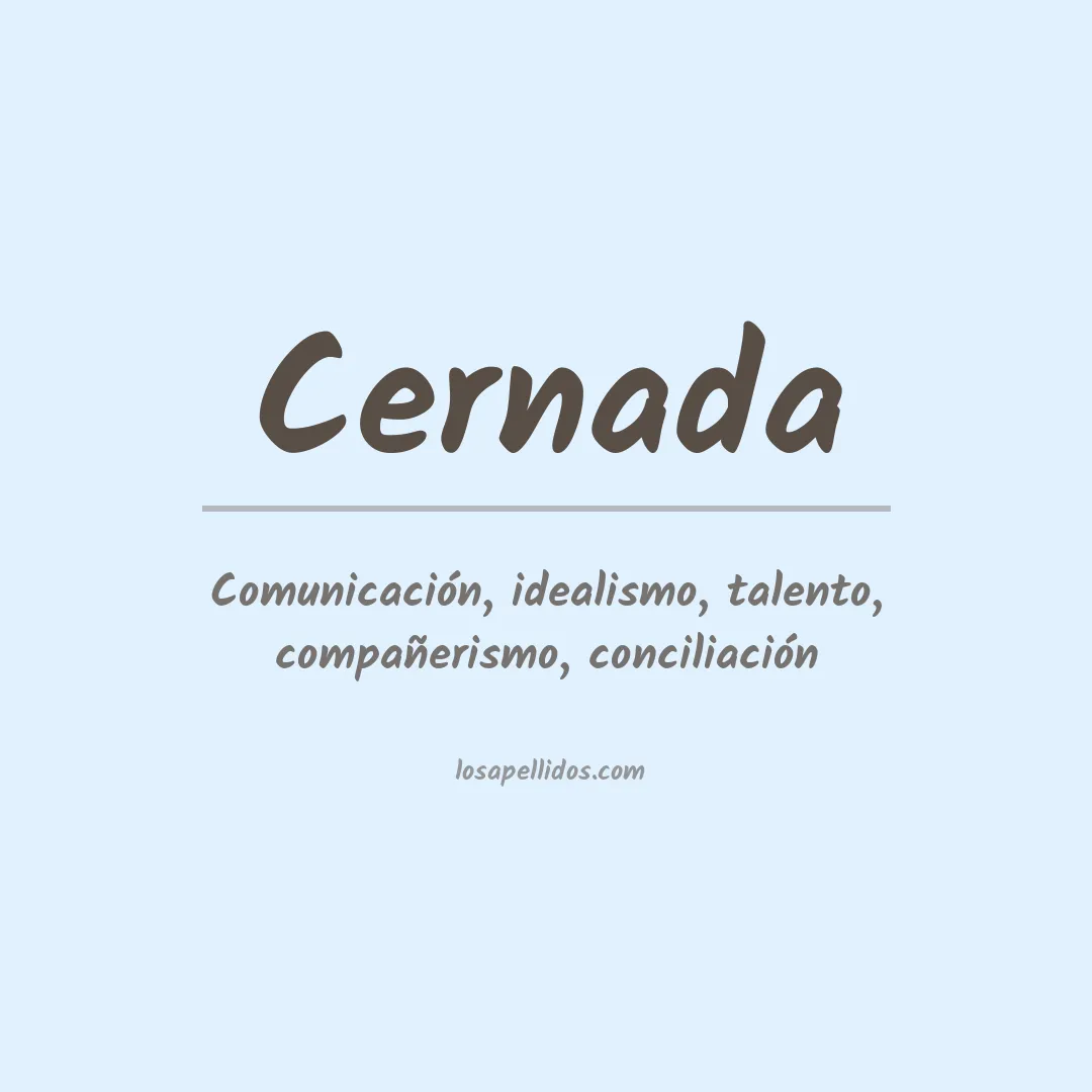 Significado del Apellido Cernada