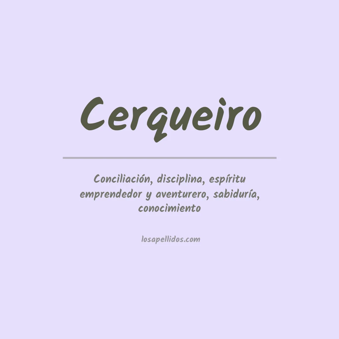 Apellido Cerqueiro