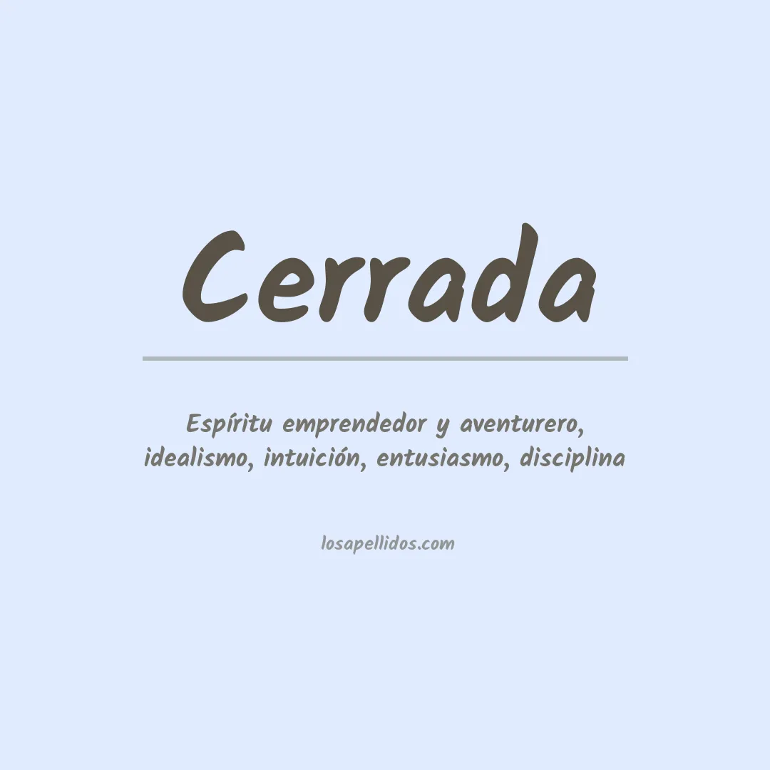 Apellido Cerrada