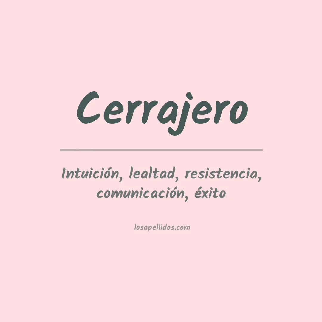 Apellido Cerrajero