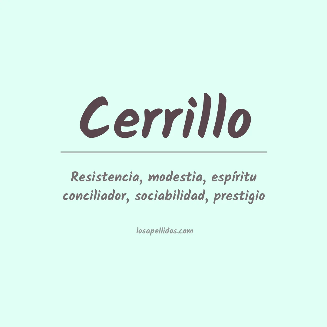 Apellido Cerrillo