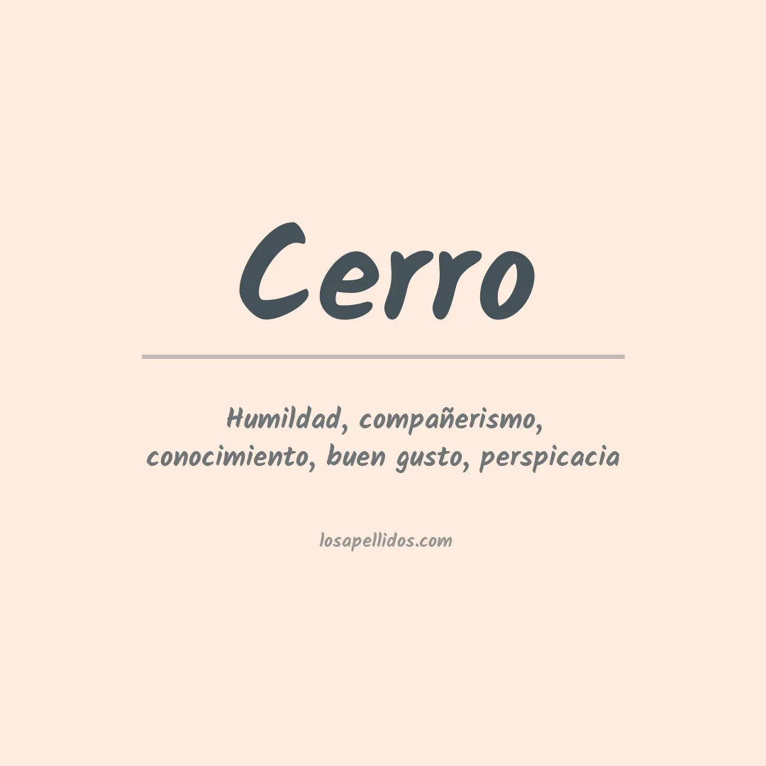 Apellido Cerro