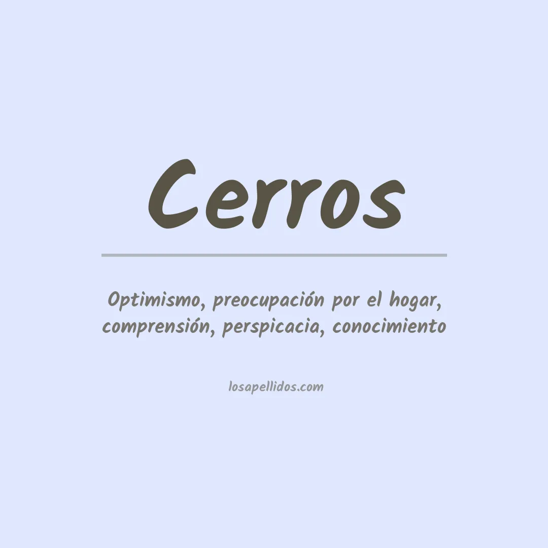 Apellido Cerros