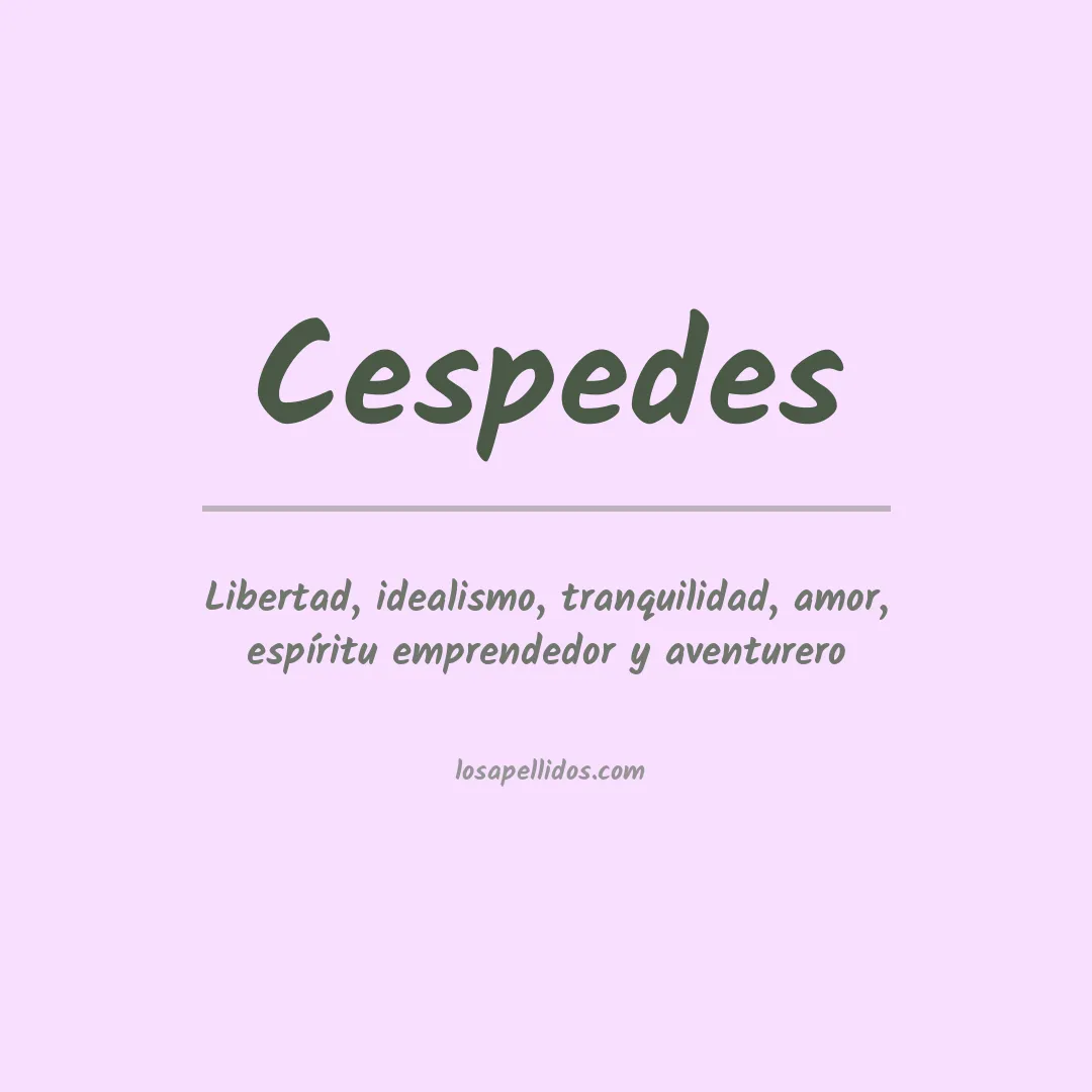 Apellido Céspedes