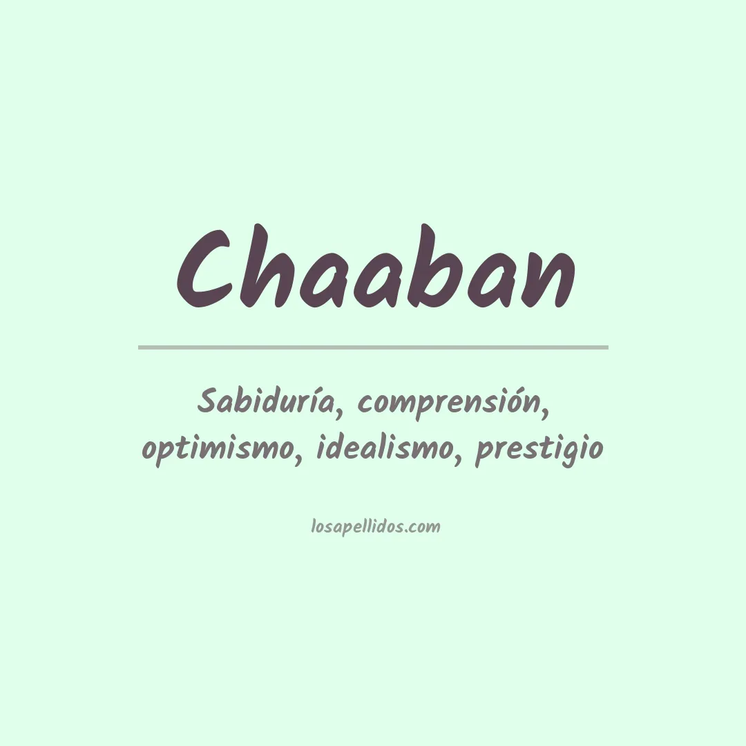 Apellido Chaaban