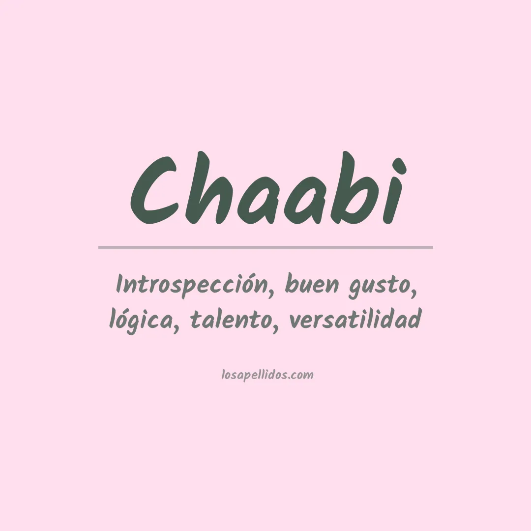 Apellido Chaabi