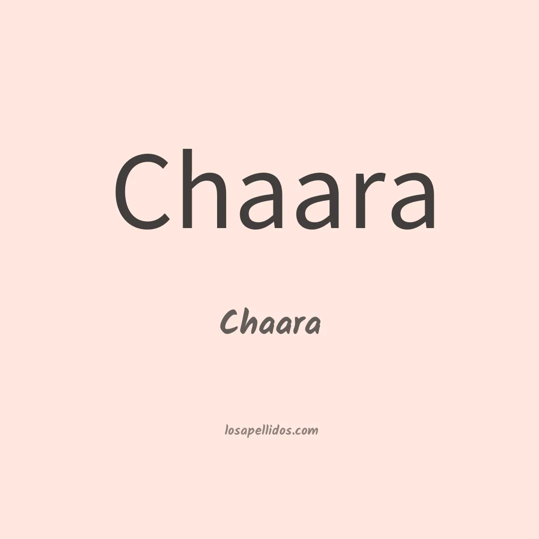 Chaara en chino
