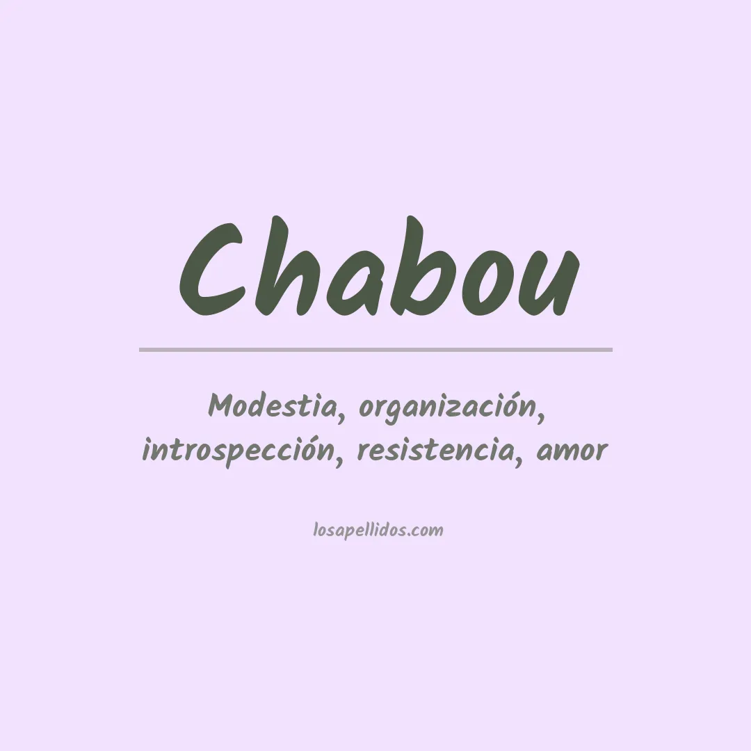 Apellido Chabou