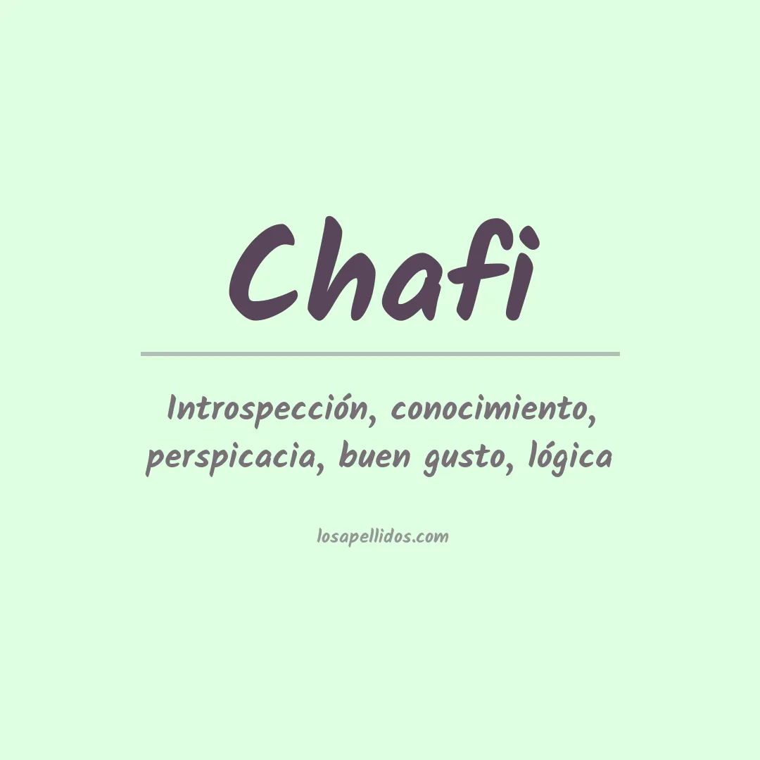 Apellido Chafi