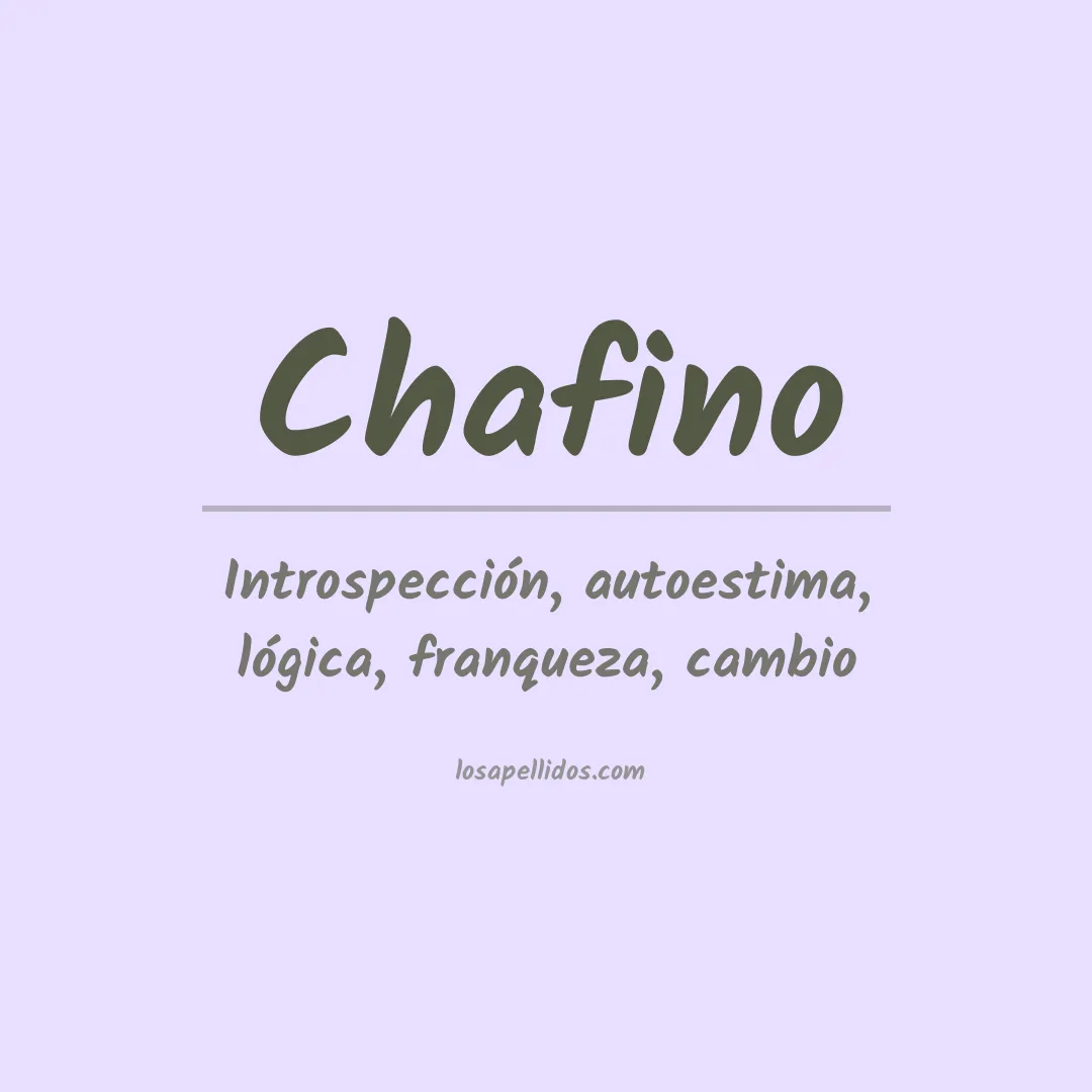 Apellido Chafino