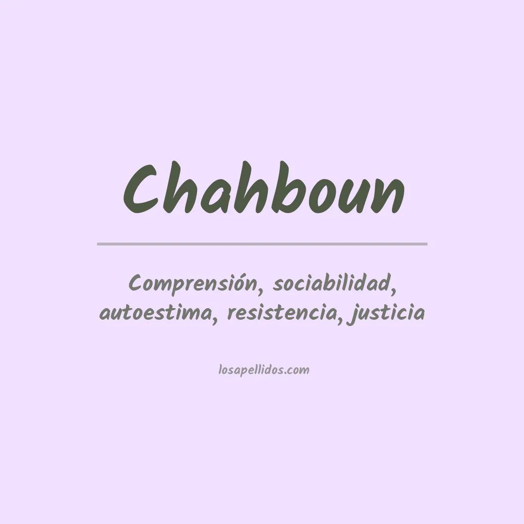 Apellido Chahboun