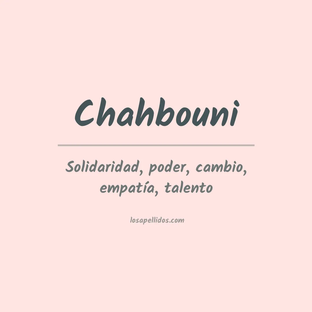 Apellido Chahbouni