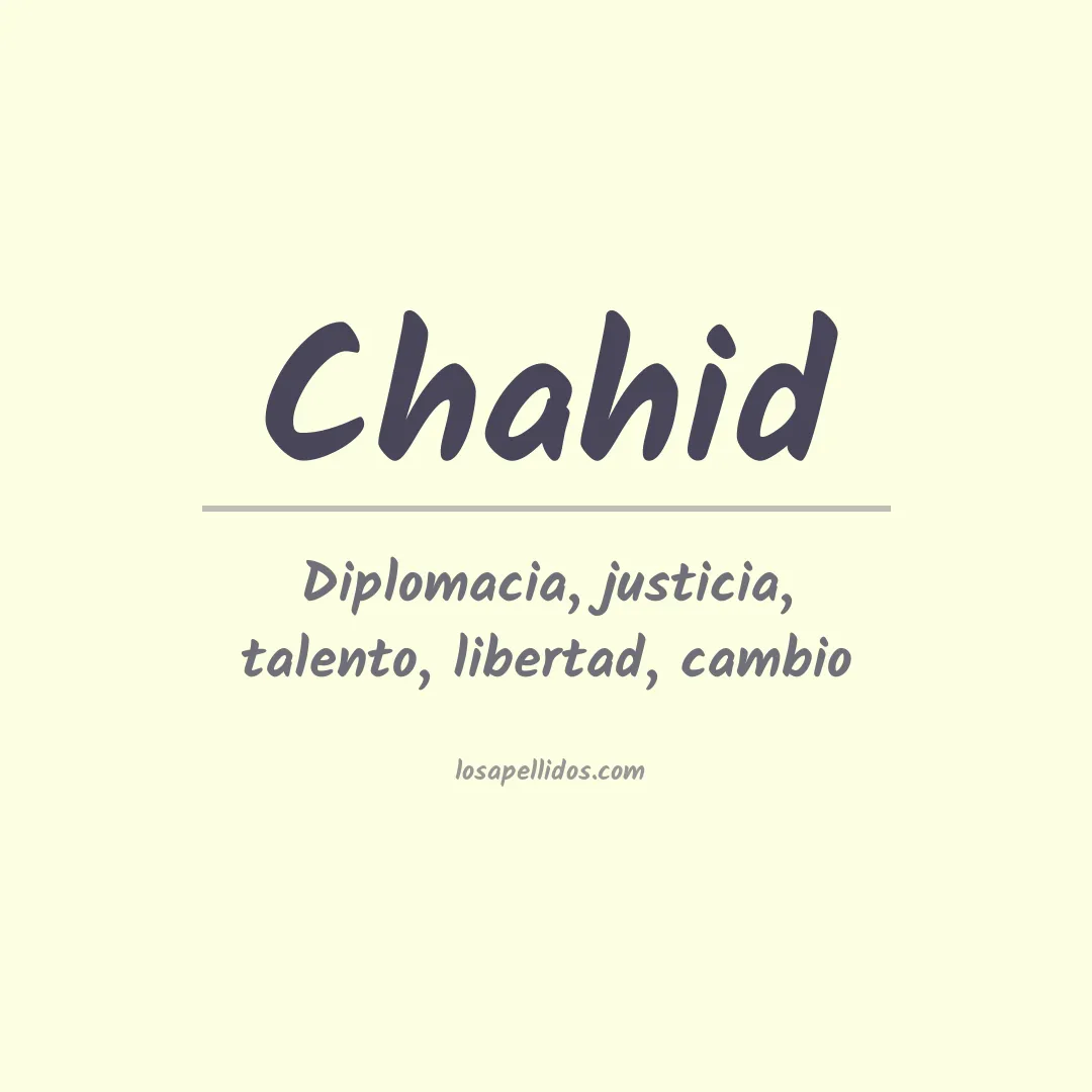 Apellido Chahid
