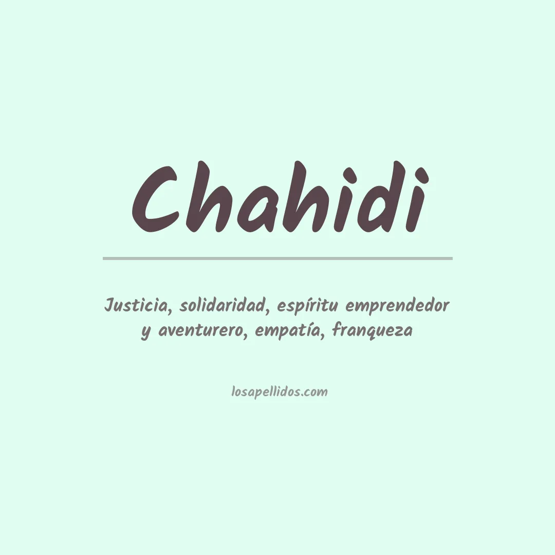 Apellido Chahidi
