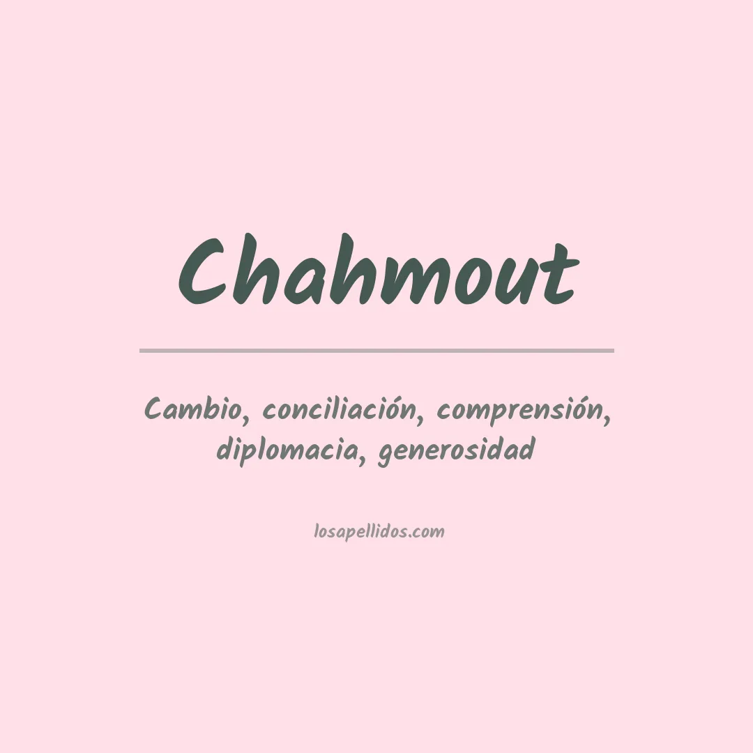 Apellido Chahmout