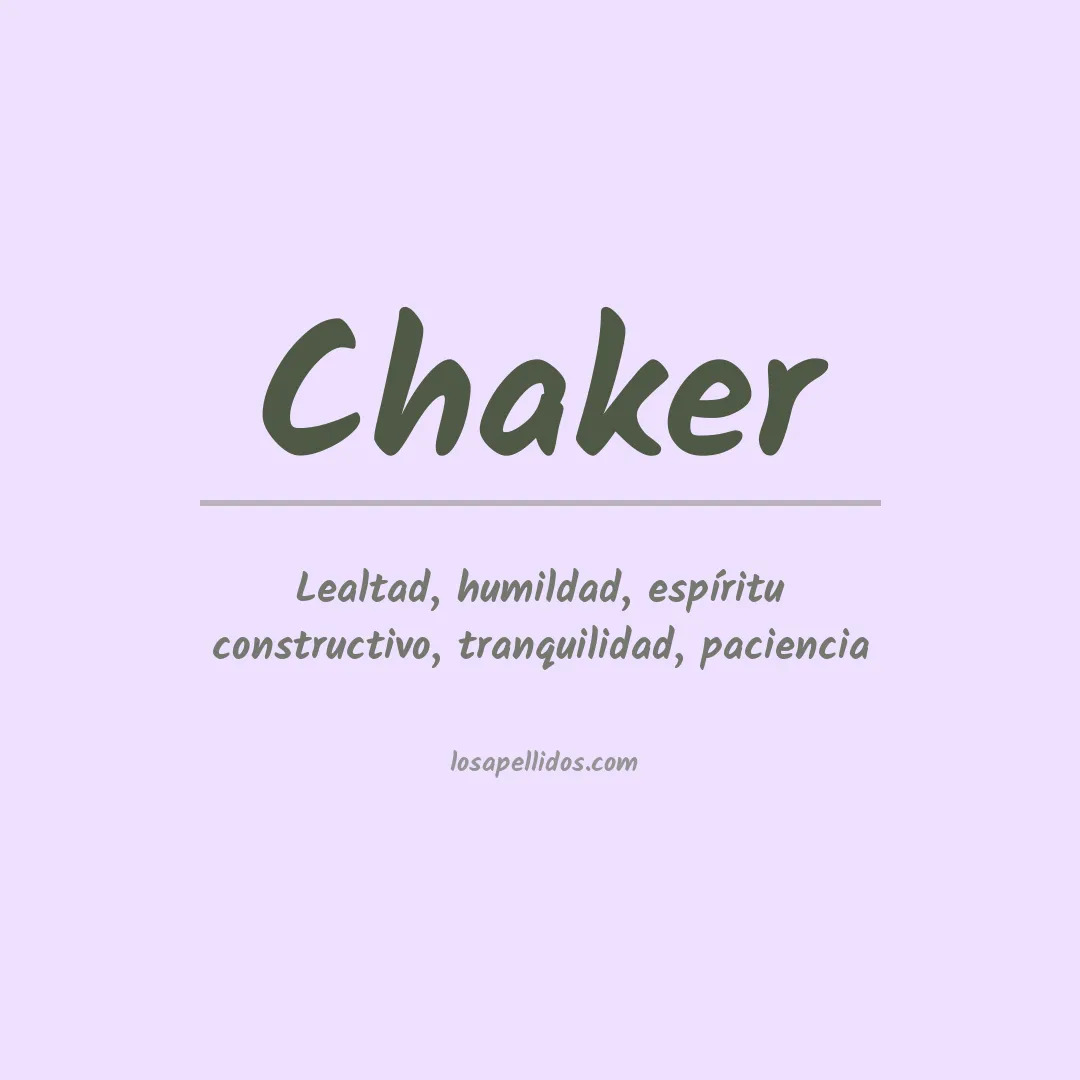 Apellido Chaker