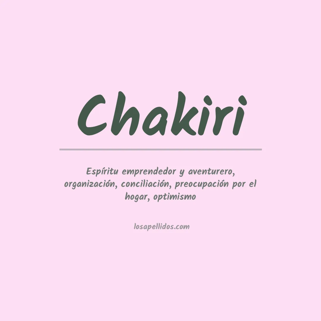 Apellido Chakiri