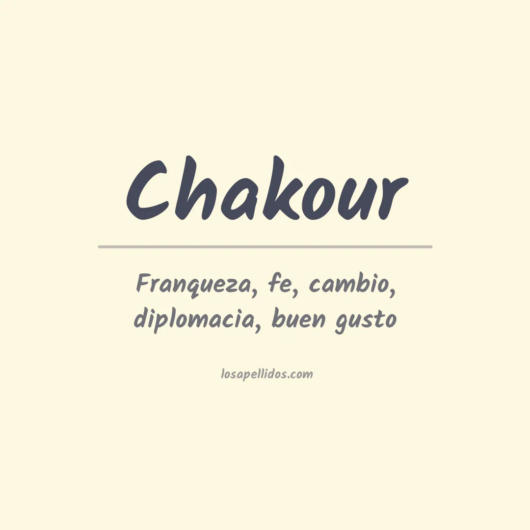 Apellido Chakour