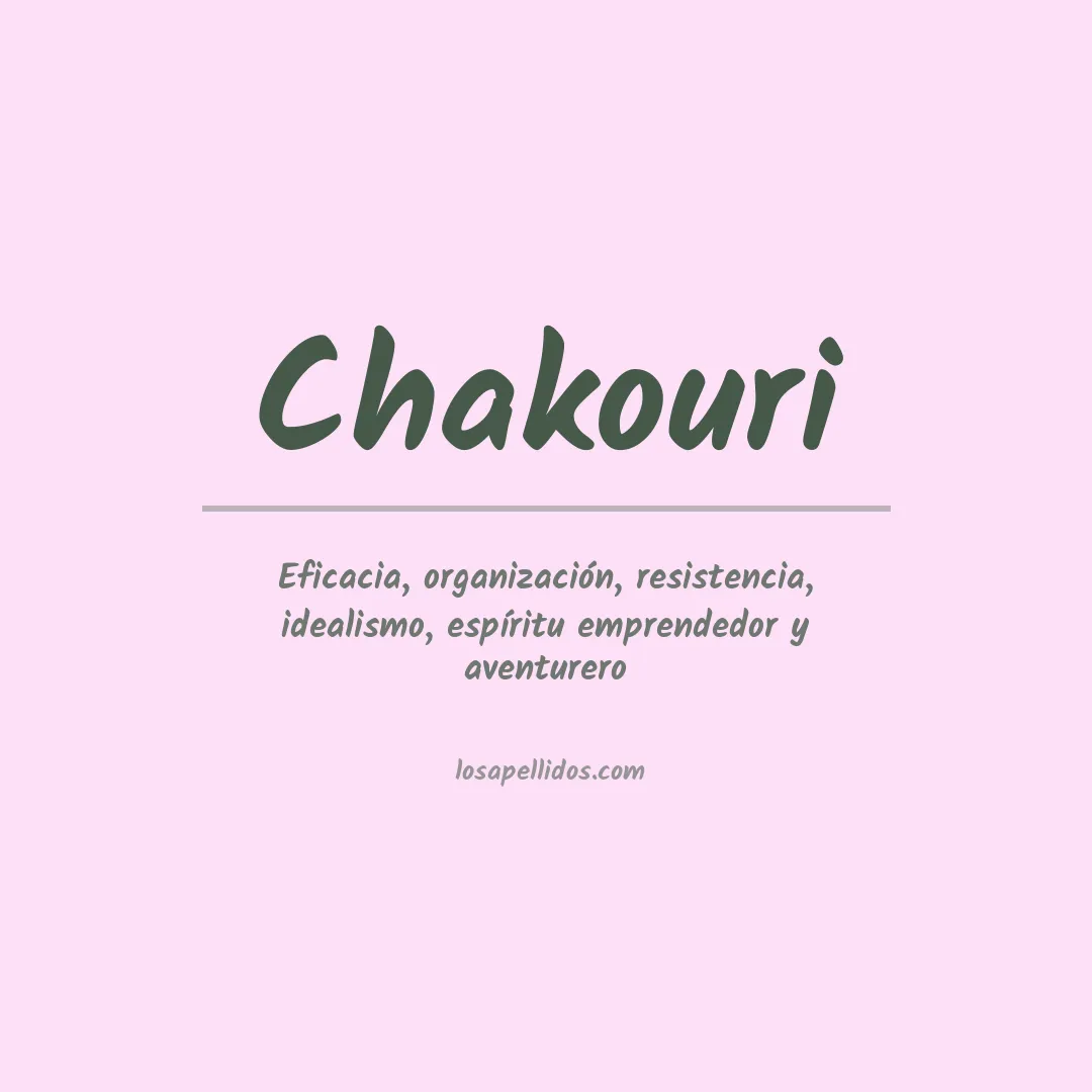 Apellido Chakouri