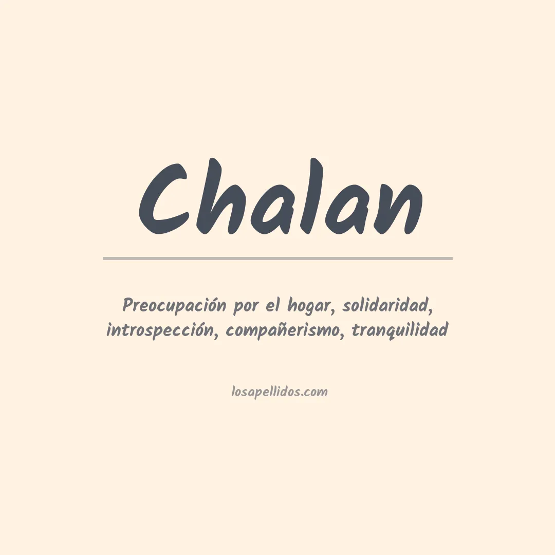 Apellido Chalan