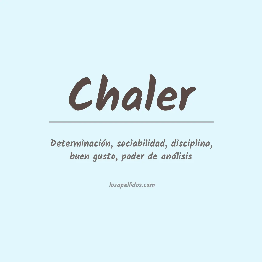 Apellido Chaler