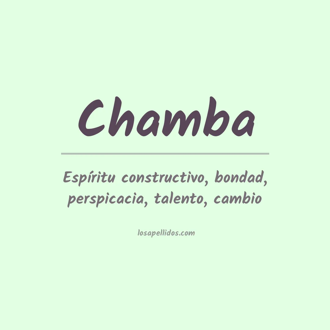 Apellido Chamba