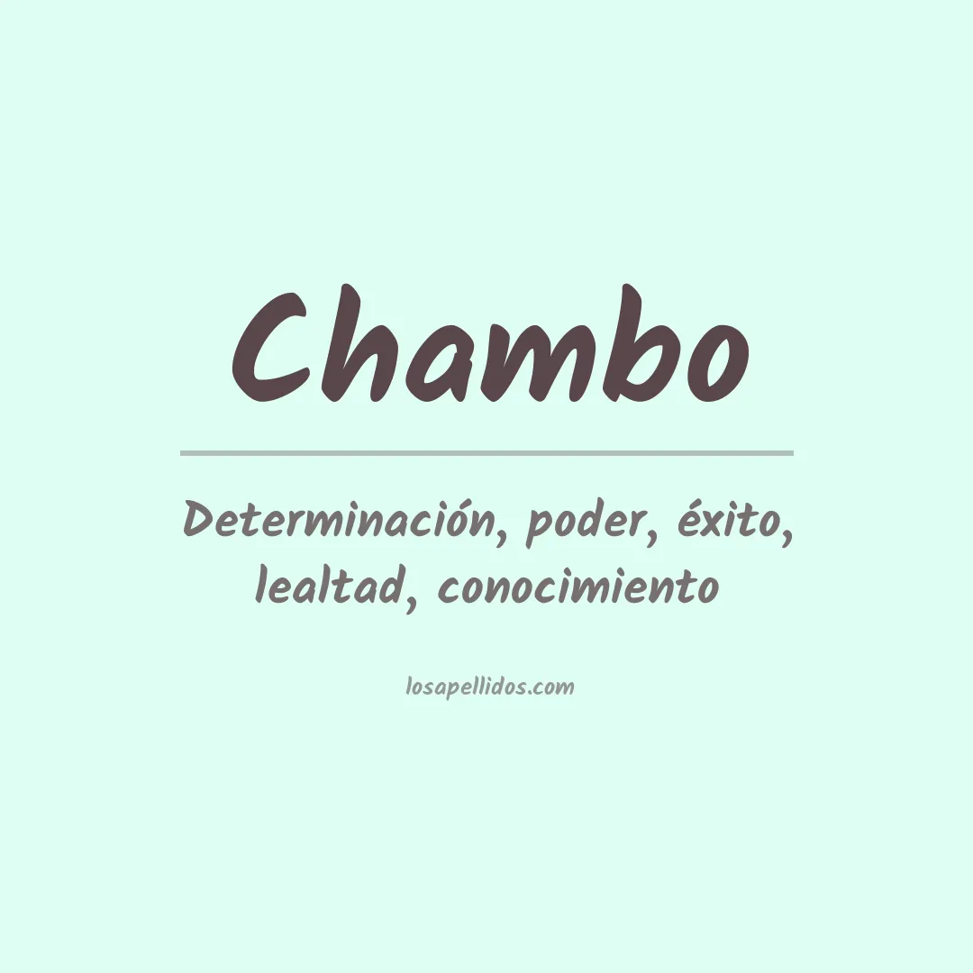 Apellido Chambo
