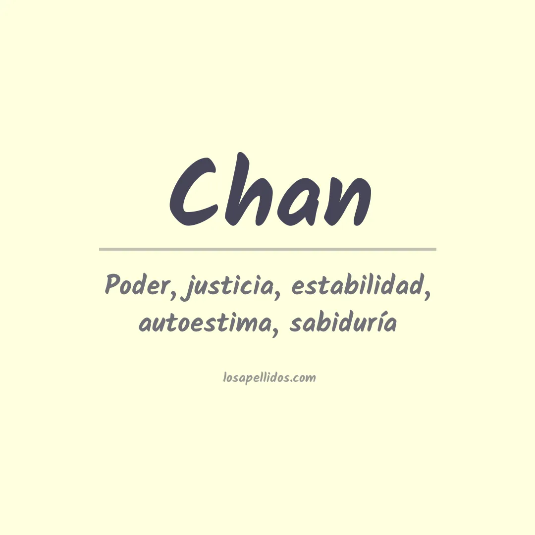 Apellido Chan