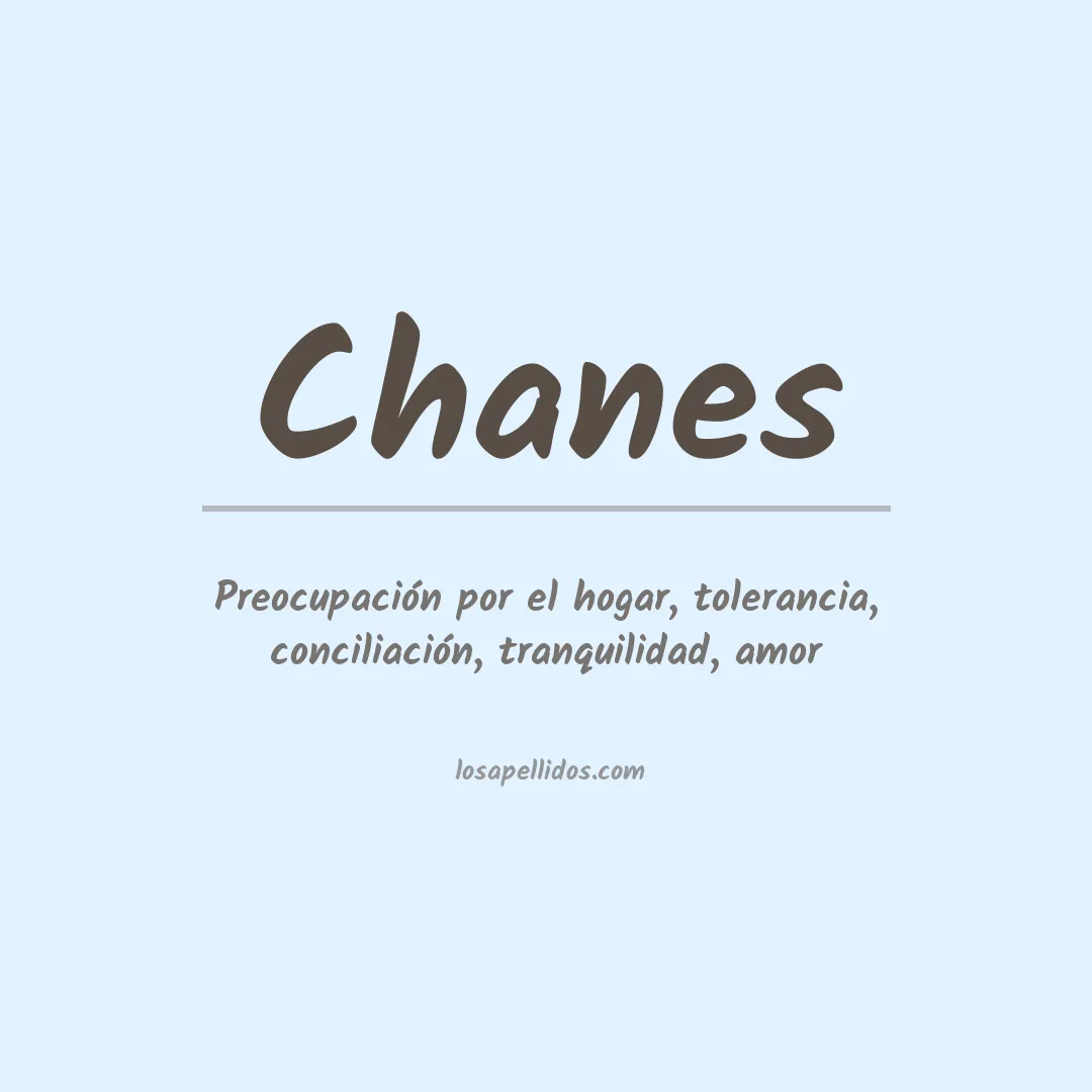 Significado del Apellido Chanes