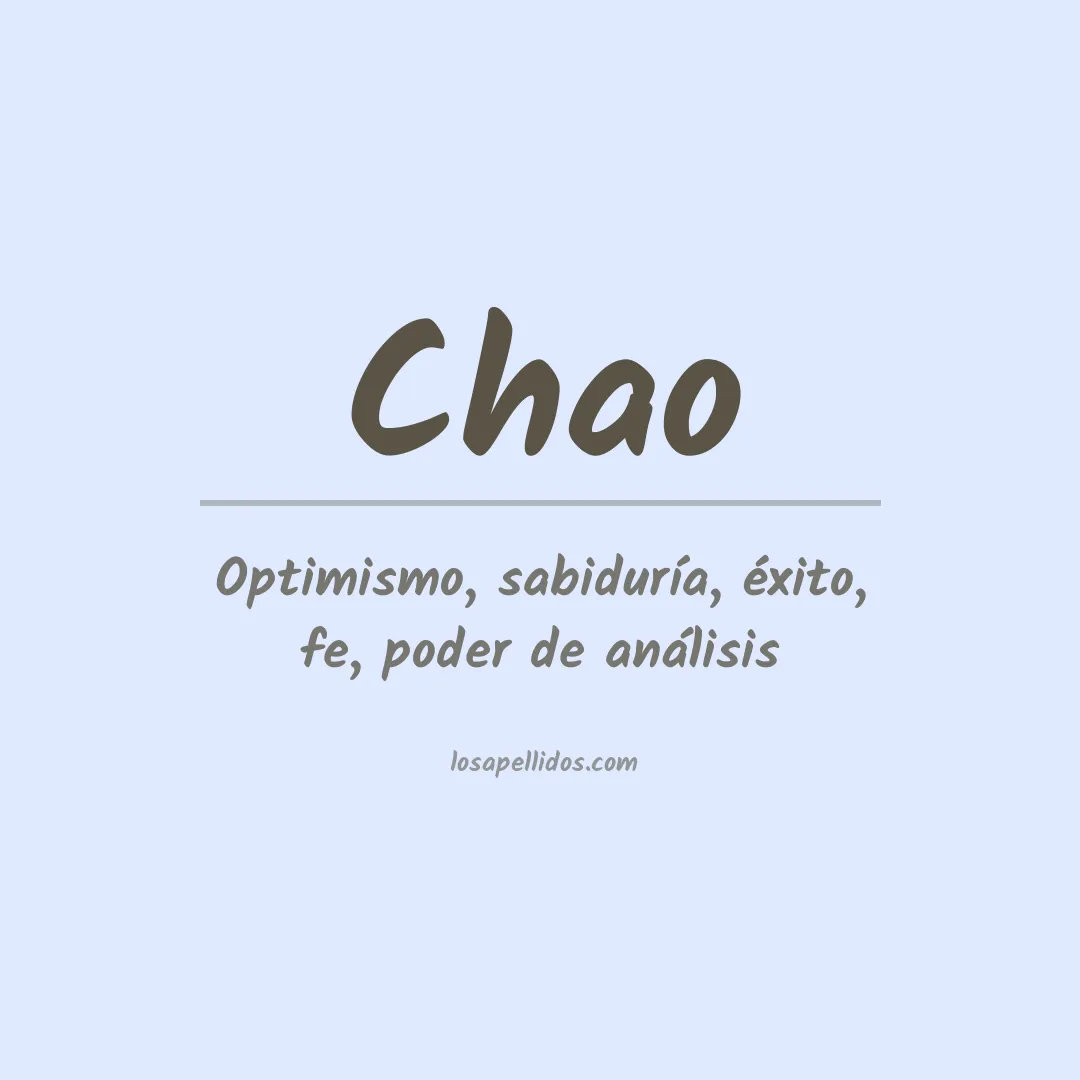 Apellido Chao