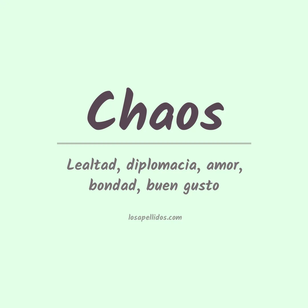 Apellido Chaos