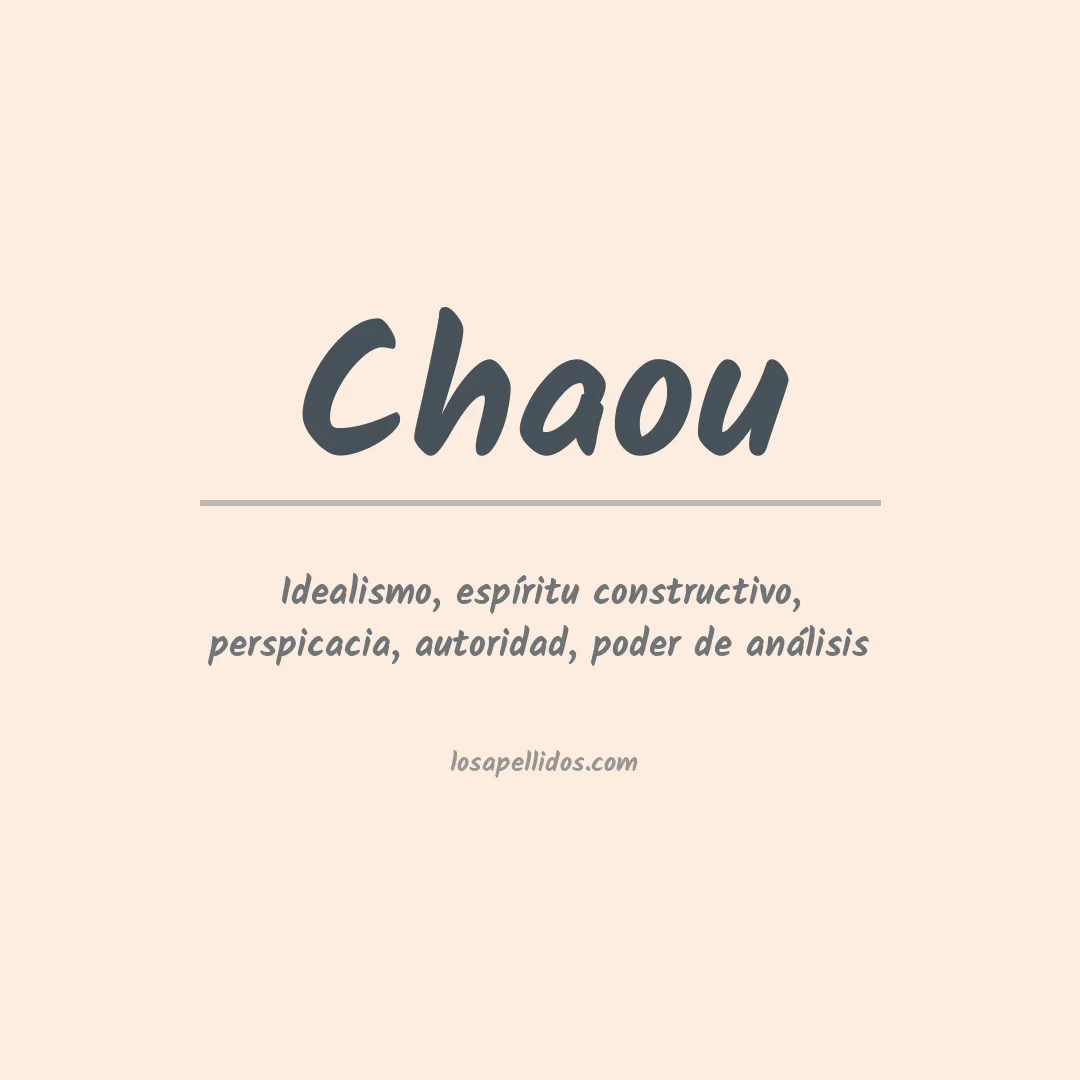 Apellido Chaou