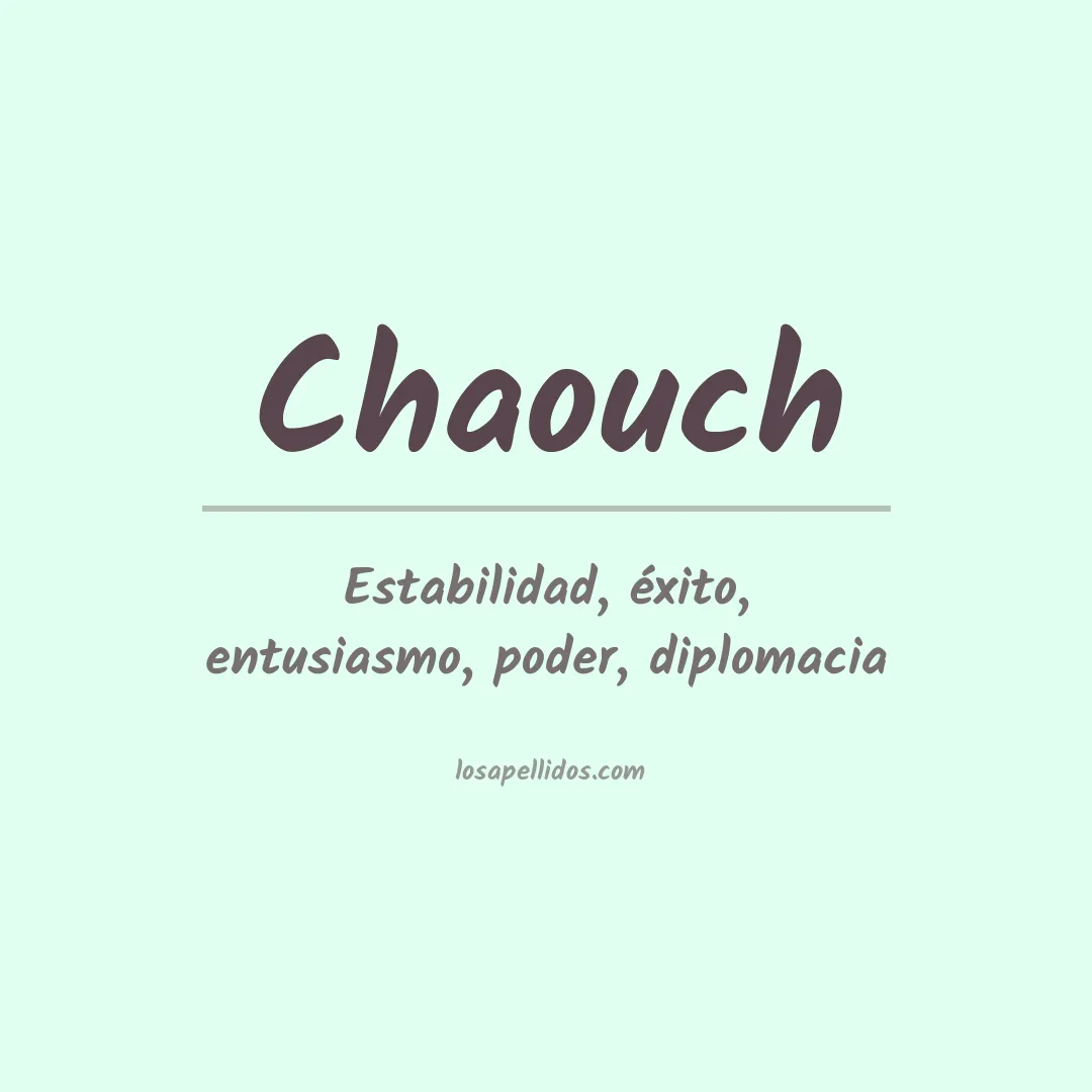 Apellido Chaouch