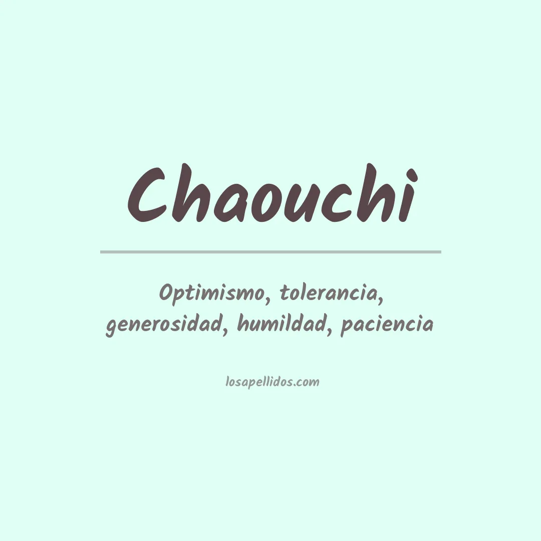 Apellido Chaouchi
