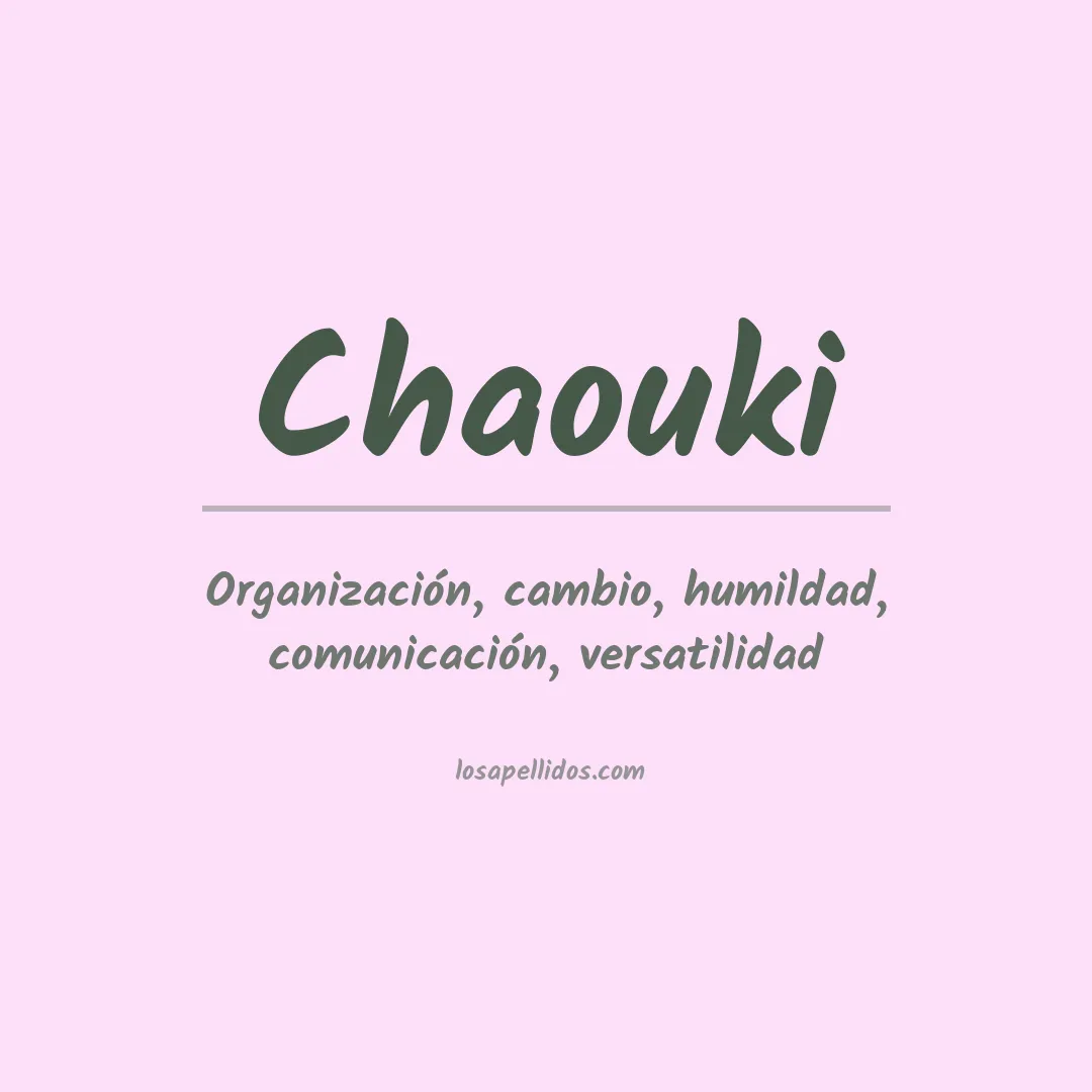 Apellido Chaouki