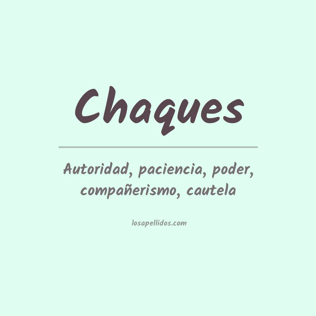 Apellido Chaques