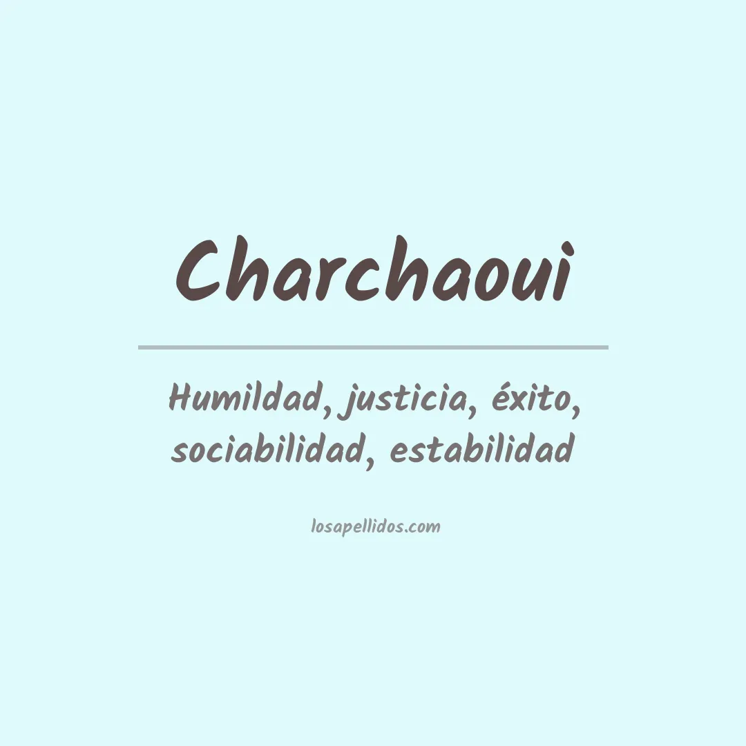 Apellido Charchaoui