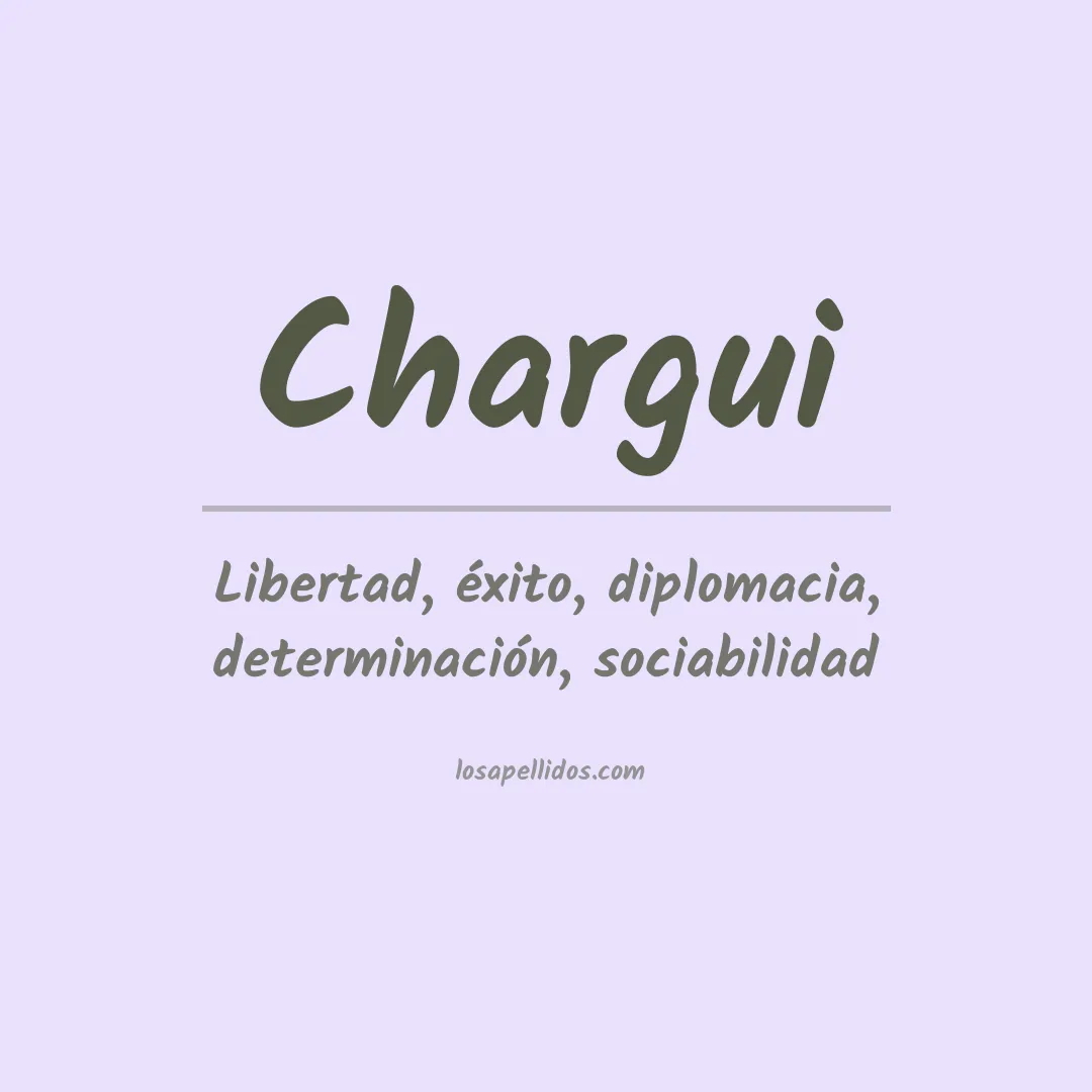 Apellido Chargui