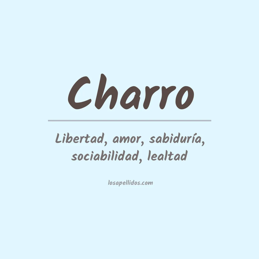 Apellido Charro