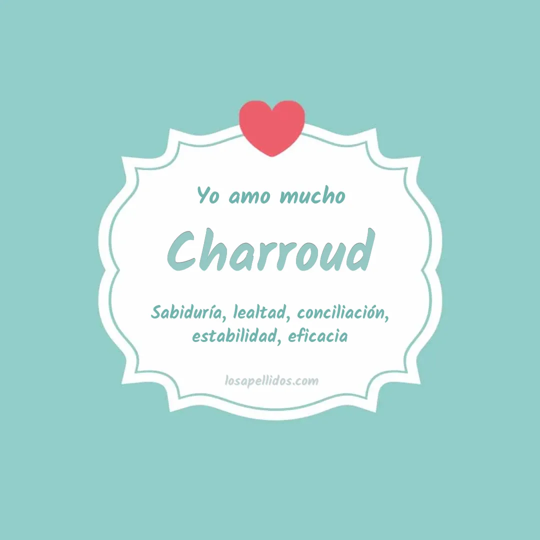 Yo amo mucho Charroud