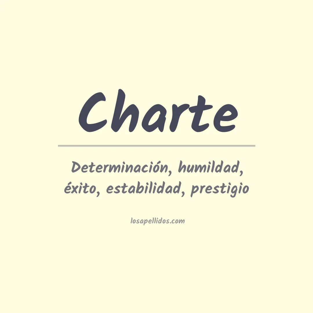 Significado del Apellido Charte