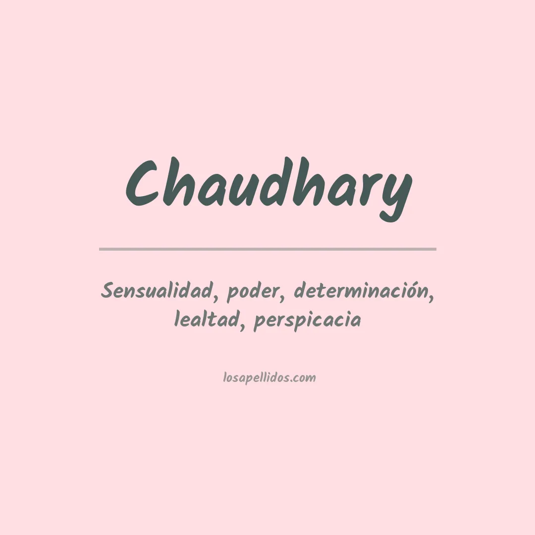 Apellido Chaudhary