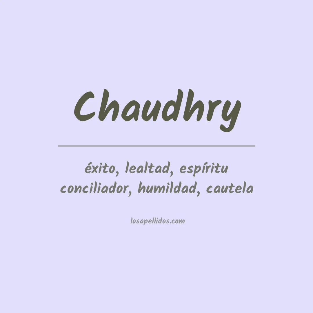 Apellido Chaudhry