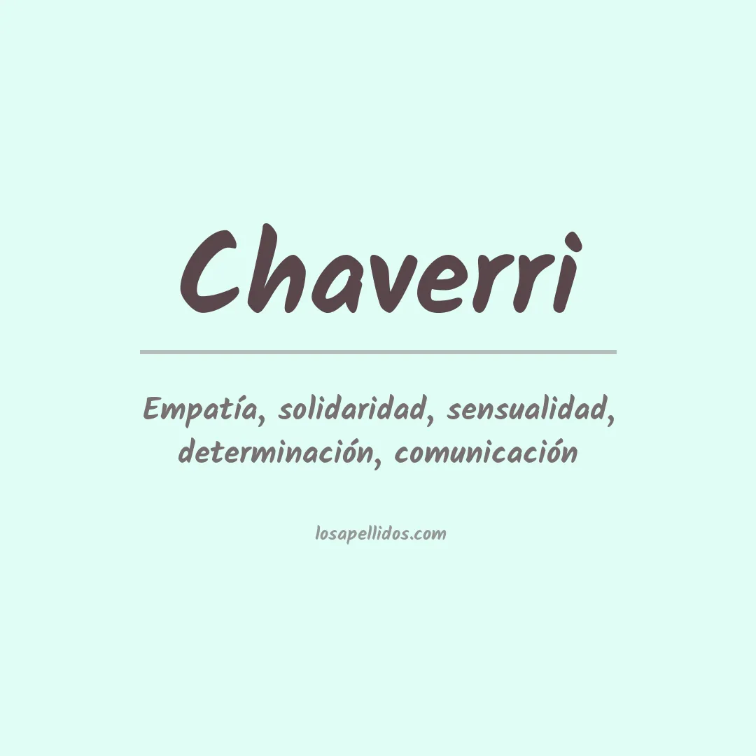 Significado del Apellido Chaverri