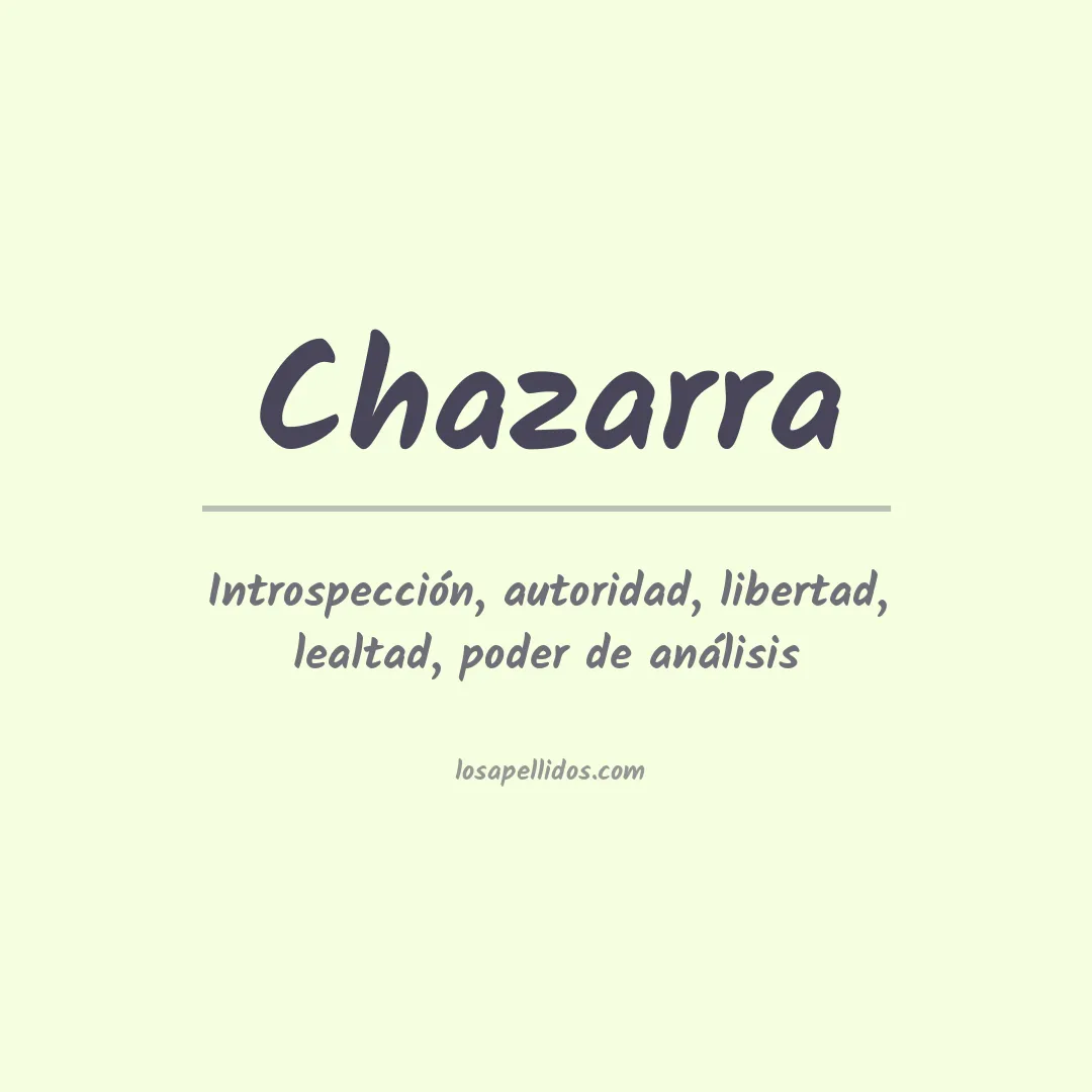 Apellido Chazarra