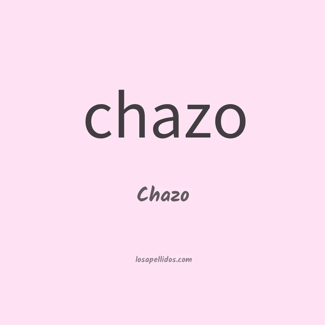 Chazo en chino