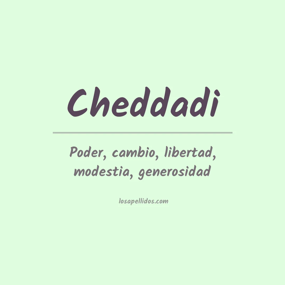 Apellido Cheddadi