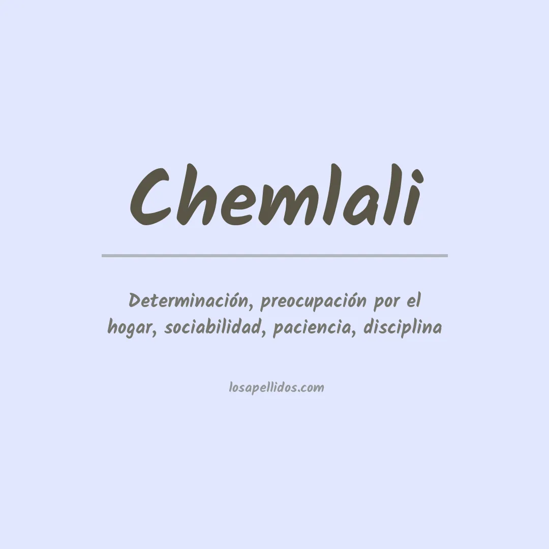 Apellido Chemlali