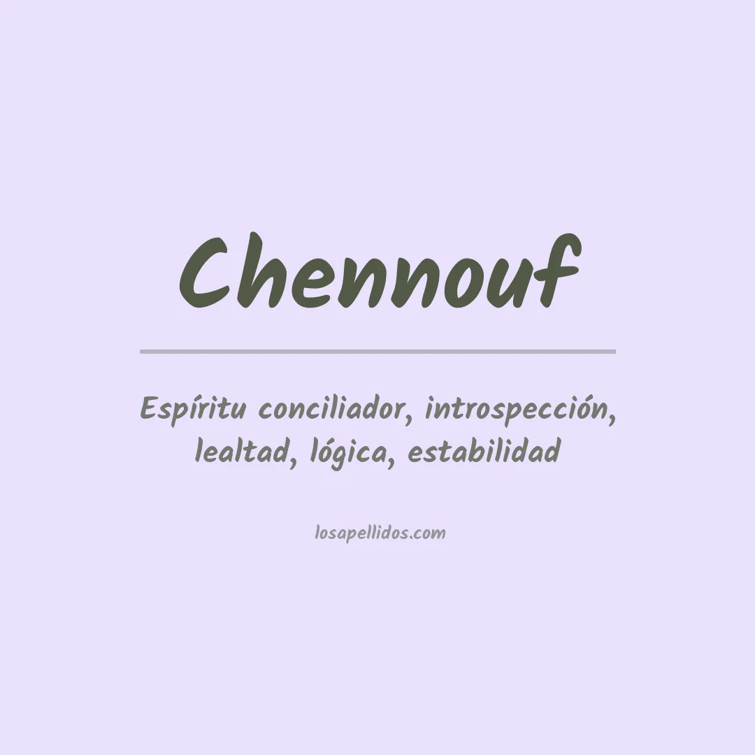 Apellido Chennouf